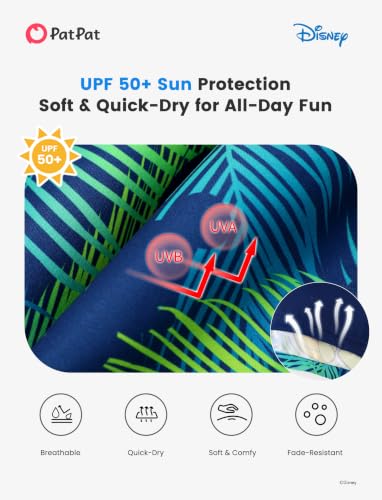 Image of Disney Stitch Spiderman Star Wars Cars Toy Story Mickey Boy Swim Trunks UPF50+Swim Shorts Compression Liner & Quick-Dry 6M-9Y