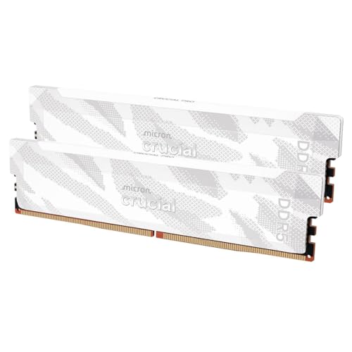 Pro RAM DDR5 32GB Kit (2x16GB) 6400MHz CL32, Overclocking Gaming, Memoria per Computer, Intel XMP 3.0 / AMD EXPO, Bianco - CP2K16G64C32U5W