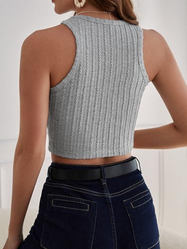 Image of Zilcon Womens Halter Tops Summer Sleeveless Shirts Sexy High Neck Fitted Tops Seamless Basic Ribbed Crop Tank Tops Blouses Fit Cropped Tank Tops