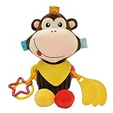 ???????????? El juguete de peluche tiene un gerente suave y seguro que le permite a su bebé morderlo para aliviar el dolor de muelas, un gran regalo para sus hijos, niños, bebés.