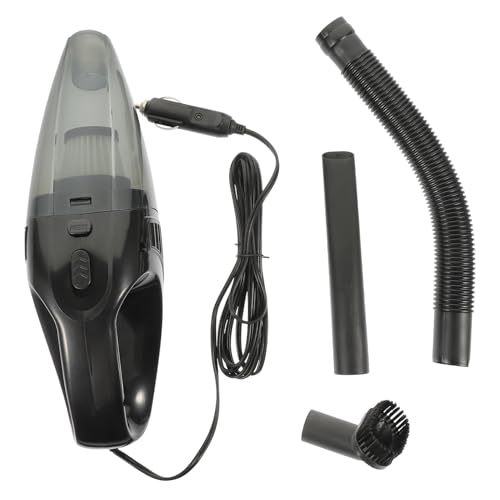 HOODANCOS Aspirapolvere Auto Portatile con Filo Doppio Uso Umido e Secco Manico Antiscivolo e Filtro Lavabile Potente Aspirabriciole per Pulizia Completa Veicolo 12V