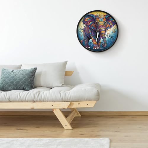 Horloge murale éléphant colorée idée cadeau originale pour la maison - 5