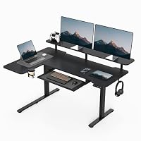 Amazon | Acrolix電動 l字昇降式デスク 昇降式テーブル ゲーミング