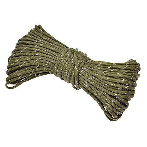 Serenable Corda de Escalada 31 M Parachute Paracord 9 Strand Camping Survival Equipment - Exército v