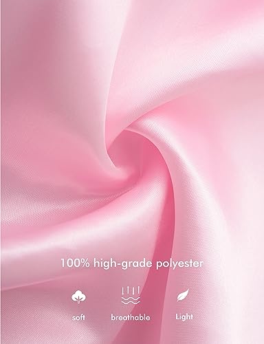 EPLAZA 10 Pieces Kids Girls Satin Robe and Hair Bands for Birthday Spa Bridal Party Flower Girls Wedding Robes Kimono4