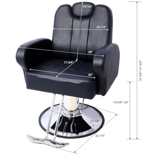 Zehuoge ZHG-P156740 Fashion Style Hair Salon, Stainless Steel Frame, Chair Styling Heavy Duty Hydraulic Pump Barber Chair Beauty Shampoo Barbering Chair thumb #1