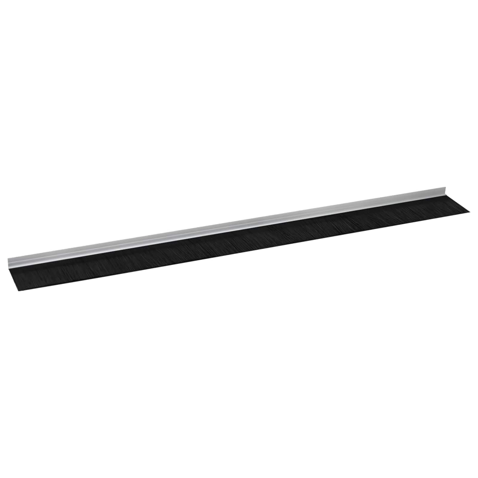Selbstklebende Türbürstendichtungen 6er Set 100 cm, Zugluftstopper für Türen, Türdichtung mit Aluminiumlegierung, Schallschutz und Staubschutz für den Innenbereich, Silber