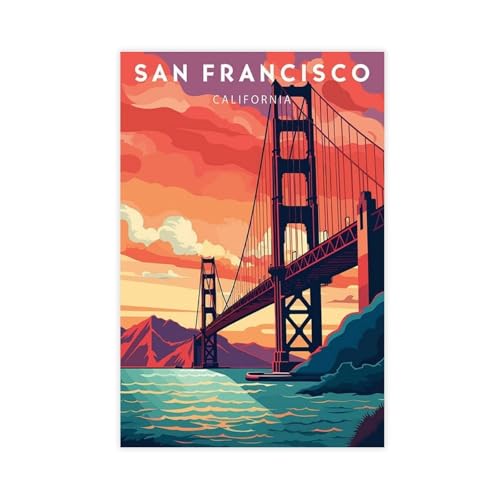 Impression toile San Francisco Golden Gate - Toile artistique haute définition