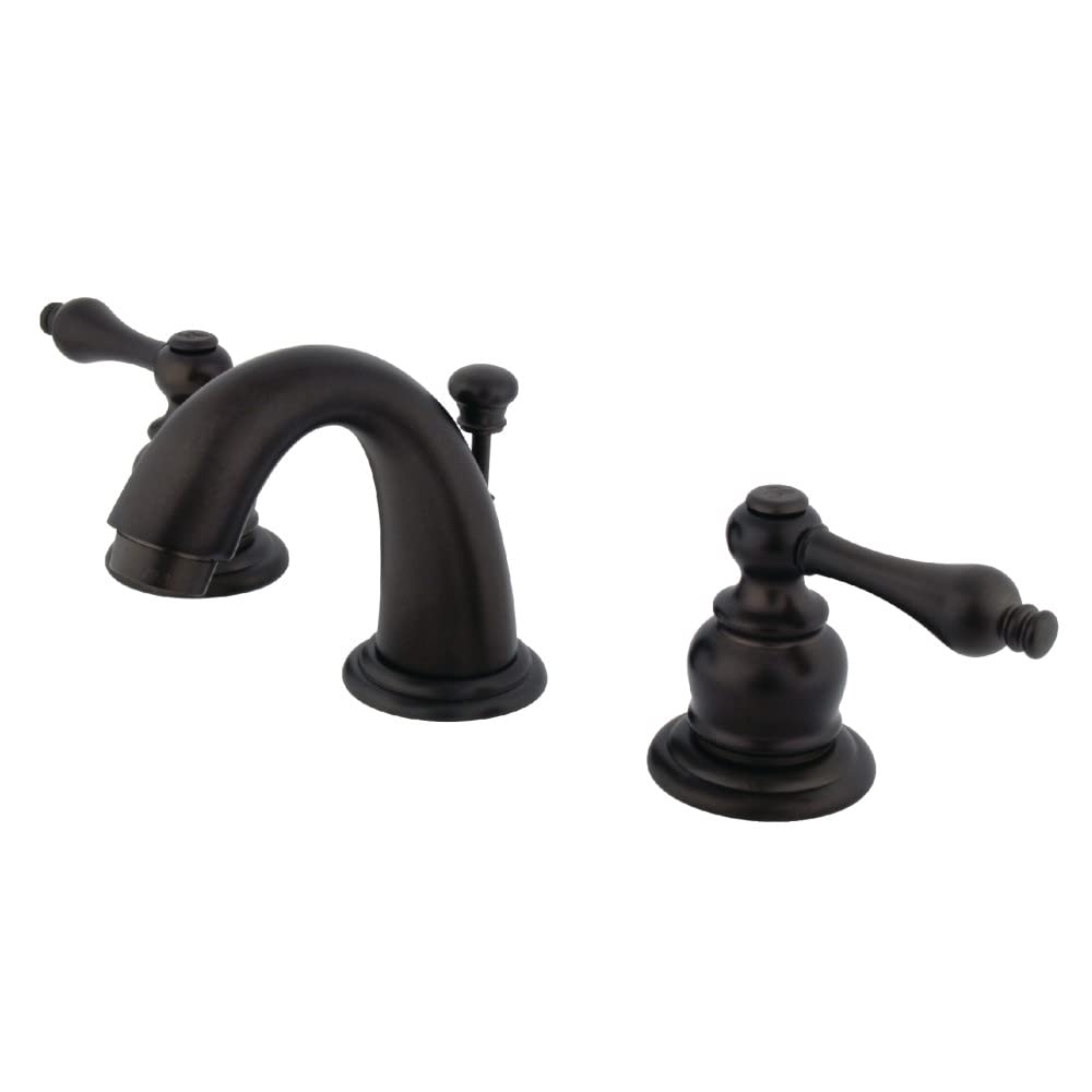 Kingston Brass KB915AL Victoria Mini Pirinç Pop-up ile Yaygın Lavabo Bataryası, Yağ Ovuşturdu Bronz, 10 cm Ayarlanabilir Merkez