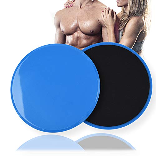 Medimama Core Sliders for ab Workouts Equipment Gym Home Exercise Equipment Workout Gear Slider Discs Fitness Sliders Dual Sided Use On Carpet Or Hardwood Floors Abdominal (Blue)