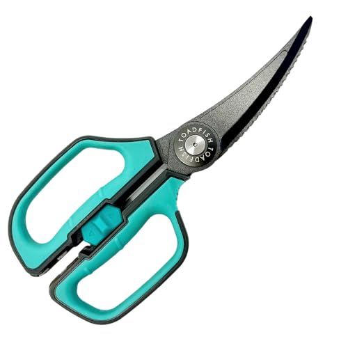 Toadfish Ultimate Shears with Sheath, Saltwater Fishing and Bait Scissors