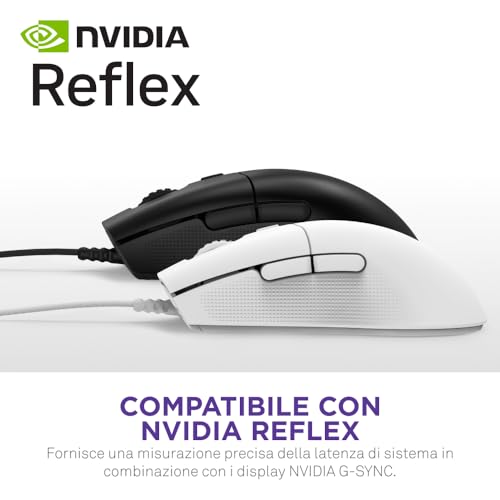 Lift 2 Ergo | Mouse gaming con cavo leggero ed ergonomico | Design leggero 61 g | Polling rate 8K | Switch ottici | Sensore ottico 26K DPI | Piedini 100% PTFE | Bianco - Mouse gaming - Immagine 9