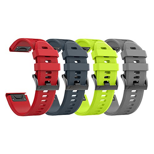 Image of NotoCity Compatible Fenix 5X Watch Bands 26mm Silicon Watch Strap for Fenix 5X /Fenix 5X Plus /Fenix 6X /Fenix 6X Pro /Fenix 3 /Fenix 3 HR /Descent MK1 /D2 Delta PX /D2 Charlie for Men Women