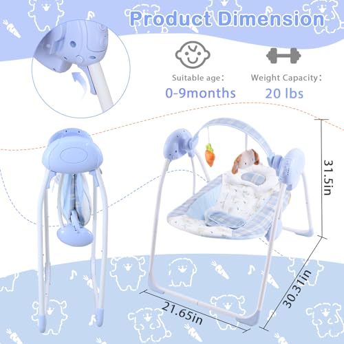 Portable Baby Swing with Music
