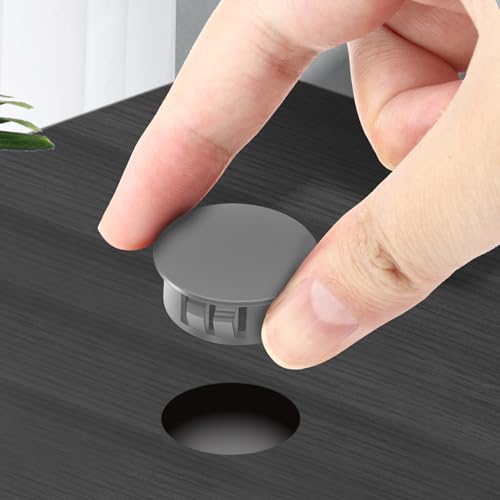 Image of 260PCS Grey Plastic Plugs Hole, Round PA66 Plug Furniture Hole Decorative Cover 8 Size 1 /4 inch 5 /16 inch 3 /8 inch 1 /2 inch 5 /8 inch 3 /4 inch 7 /8 inch 1 inch