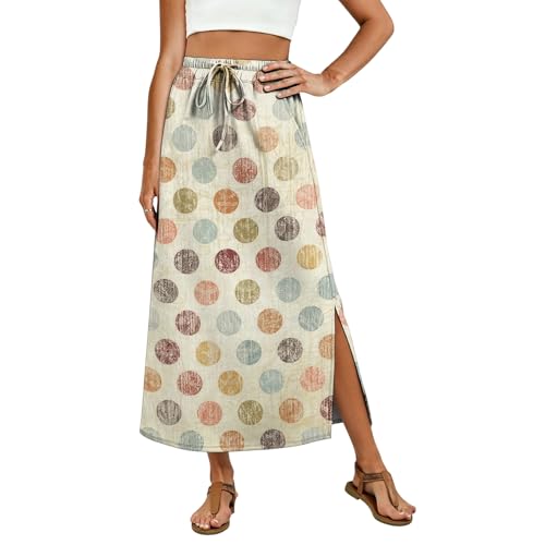 Jupe longue imprimé floral pour femme ronde ou fine taille élastique