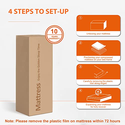 Natsukage 10 Inch Queen Mattress Memory Foam Mattress Cooling Gel Infused Individual Wrapped Pocket Springs Innerspring Mattress In A Box Certipur-Us Certified Mattress Pressure-Relieving #TOP5
