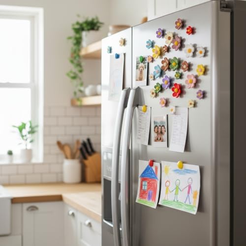 30 imanes decorativos florales para nevera miniatura 6