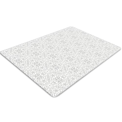 Tapis de chaise de bureau fleuri pour protéger le parquet de votre coin télétravail