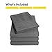 1500 Supreme Collection Extra Soft Split King Sheets Set, Gray - Luxury Bed Sheets Set with Deep Pocket Wrinkle Free Bedding, Over 40 Colors, Split King Size, Gray