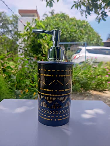 Image of Unbreakable Liquid Soap /Liquid /Shampoo /Hand wash /Sanitizer /Lotion Dispenser Bottle for Kitchen, Wash-Basin and Bathroom 350 ml Dispenser (Black Gold)(Plastic)