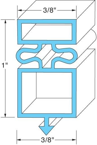 True Manufacturing 810802 Door Gasket 24 5/8" X 54 1/8" Rubber R-Type for True Refrigerator Gdm-72F 741056