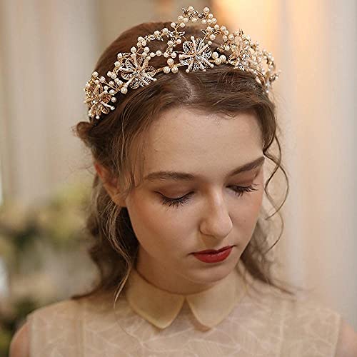 Tiara de boda floral para peinados de fiesta y ceremonias de noche