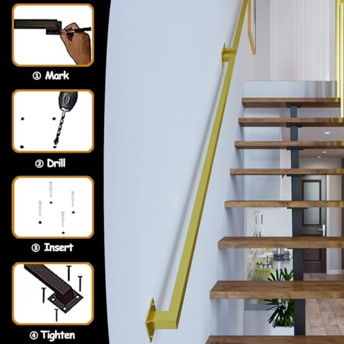 Support pour escaliers en métal crème idéal pour sécuriser le couloir - 7