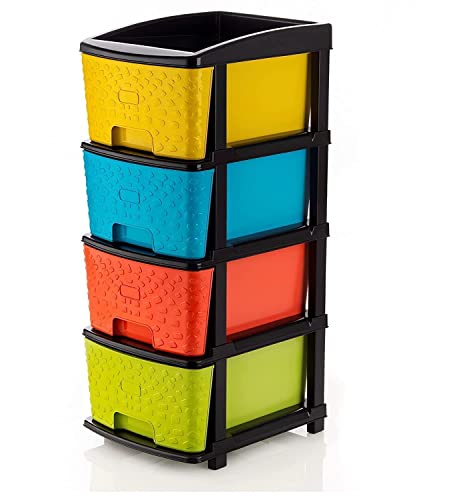 Image of Sweese 4 XL Multipurpose Drawer Plastic Modular Chest Storage Organizer Home, Office, Parlor, School, Doctors, Home and Kids 4XL (Multicolor)