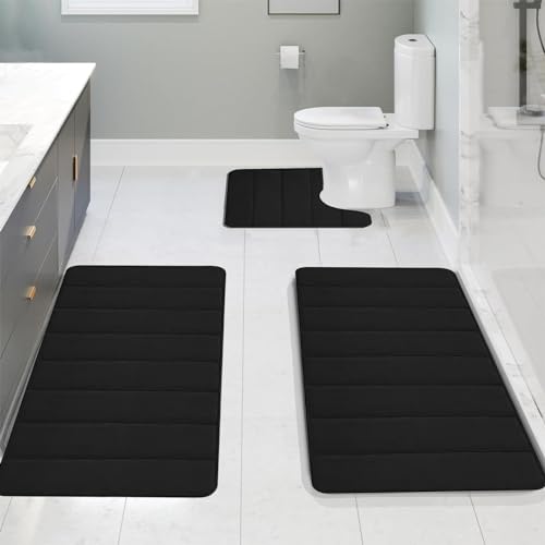 Tapis de salle de bain lavable en machine pour éliminer l'humidité et les sols glissants