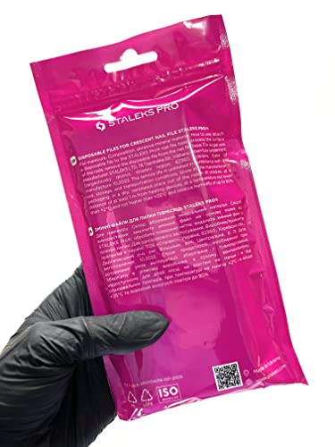 Staleks Weiße Einwegfeilen für sichelförmige Nagelfeile – Körnung 240, 30 Stück in einer Packung