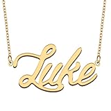 GR35Z9 Luke Name Necklace Gift for Her His Friend Fans Birthday Wedding Christmas Party