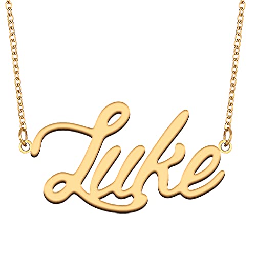 GR35Z9 Luke Name Necklace Gift for Her His Friend Fans Birthday Wedding Christmas Party