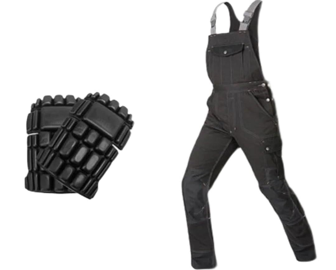 Traje de soldadura para hombre, overol de trabajo de protección, ropa de trabajo, uniforme, mecánico, pantalones cargo con múltiples bolsillos, Mono y almohadilla, S