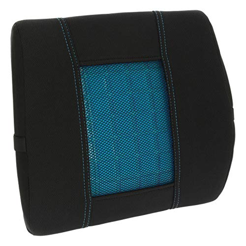S SUMEX Cojin Soporte Lumbar de Asiento Coche, Respaldo Lumbar viscoelastico con Gel para Coche, Oficina o Cualquier Tipo de Asiento