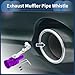 INFINAUTO Turbo Sound Muffler Pipe Whistle, Rear Tailpipe XL Car Motorcycle Roar Maker Aluminum Purple, 1 Set