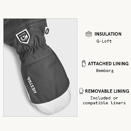 image for Hestra Unisex Army Leather Heli Ski Mitt, Snow Mitten Glove for Skiing