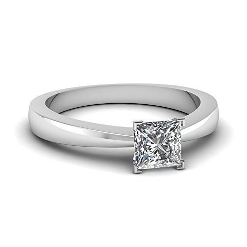 Bagues de fiançailles traditionnelles argent sterling solitaires bijoux fantaisie taille 47-70