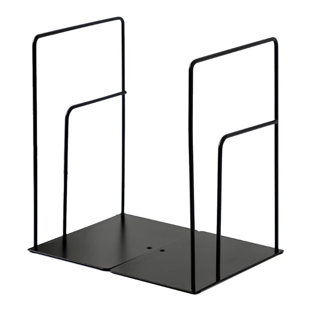 Buchstützen Strapazierfähige schwarze dekorative Buchstützen aus Metall, Metall-Buchstützen for Regalteiler, rutschfester Bücherregalhalter, Buchstütze, unterstützt Buchstopper for Bücherwürmer ( Colo