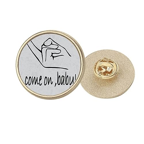 Broche noire personnalisée en métal doré M pour personnaliser vos vestes