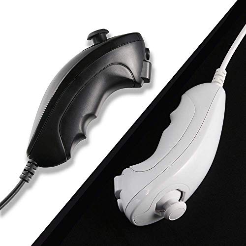 Image of MODESLAB Wii Nunchuck Controller, 2 Pack Nunchuk Controllers Replacement Remote Joystick Gamepad Controller Compatible with Wii Wii U Console