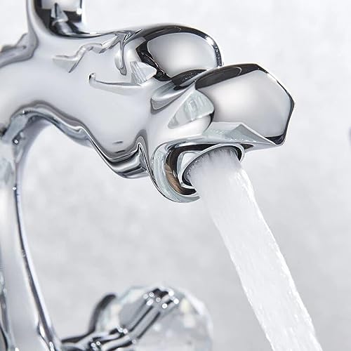 Robinet de lavabo luxe dragon or et chrome mitigeur retro - 4