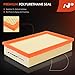 A-Premium Engine Air Filter Compatible with Cadillac CTS 2004-2007 & Land Rover LR2 2008-2012, 3.2L 5.7L 6.0L, Flexible Panel, Replace# 6G929601AB