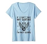 Photo Gallery donna se non posso prendere la mia chitarra, non vado chitarrista maglietta con collo a v Photo Gallery donna se non posso prendere la mia chitarra, non vado chitarrista maglietta con collo a v