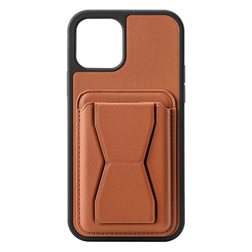 Étui de téléphone antichoc en PU marron pour iPhone 12 et 11 Pro