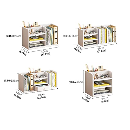 Librería pequeña de 3 niveles en color blanco mini estantería para CD 4