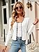 SECRETEYARD Womens Cropped Cardigan Knit Shrugs for Dresses Tops V Neck Button Down Cardigans Sweaters