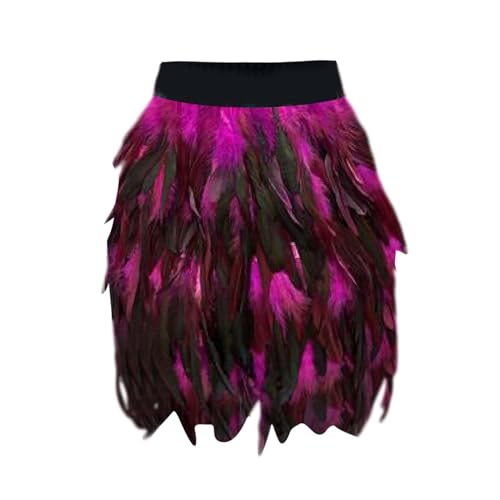 Falda de plumas para mujer ideal para disfraz de pavo real y carnaval 4