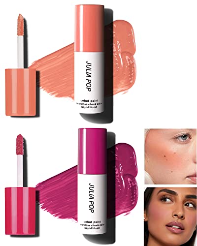 2 Pcs Matte Velvet Mousse Liquid Blush, Makeup Lightweight, Natural Good-Looking, Long Lasting Waterproof, Breathable Milk Blush, Cream Blush Stick For Cheeks And Lips(03#, 04#) #TOP21