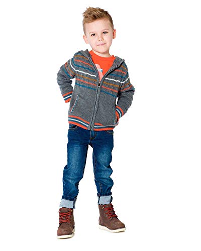 Deux par Deux Little Boys' Hooded Cardigan Go Mecano, Sizes 18M-62
